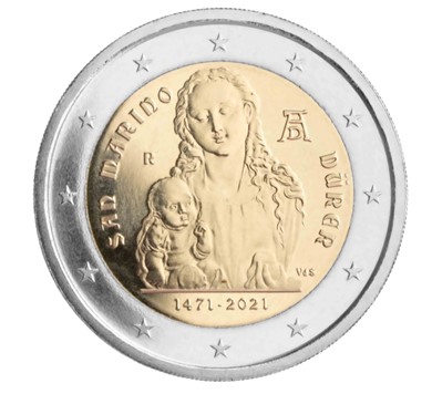 San Marino 2€ 2021 Albrecht Dürer in blister – Timoleonte Collezioni